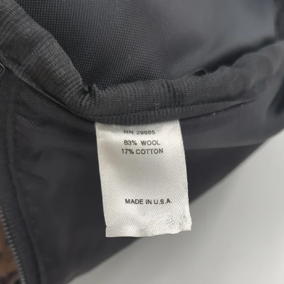 Pendleton Vintage Wool Crossbody Bag Tribal Print Zipper Leather Strap Women's - Picture 10 of 11